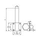 Metāla kronšteins stiprināšanai uz caurules Ø38mm L1000, vertikāls