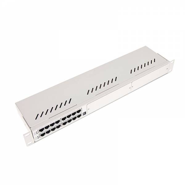 Ethernet pārsprieguma aizsargs 8P PoE 1U Gigabit 802.3 af/at