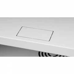 Komutācijas skapis 19" 6U, 450mm, stikla durvis, pelēks