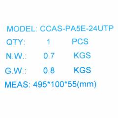 Patch panelis Cat5e UTP 24-Port RJ-45 19" 1U melns