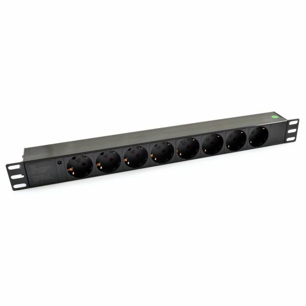 SHUCKO PDU 19" 1U 8 portu (EU) panelis ar EU spraudni