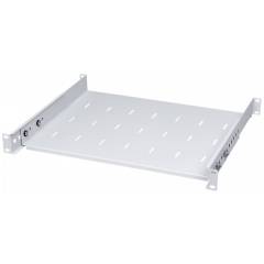 Regulējams komutācijas skapja plaukts 19" 1U, 350mm, pelēks