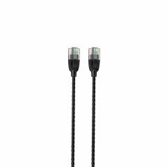 Plānais Patch kabelis UTP Cat6A 0.5 m melns