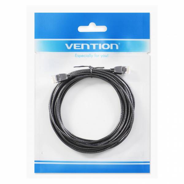 Plānais Patch kabelis UTP Cat6A 1m melns
