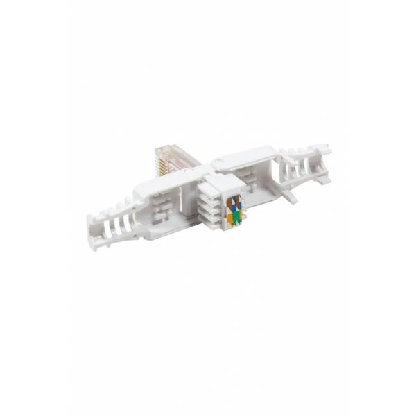 RJ45 pašiespīlēšanas spraudnis Cat6, balts