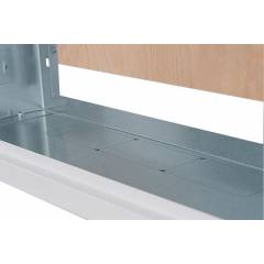 Zemapmetuma korpuss OMP4, balts, 400x400x120