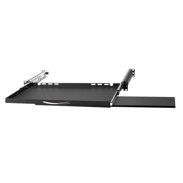 19" izvelkams plaukts tastatūrai un pelei, 350mm, melns
