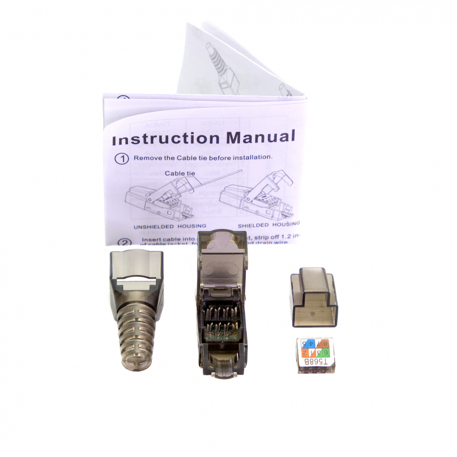 RJ45 Toolless Connector Cat6 Black