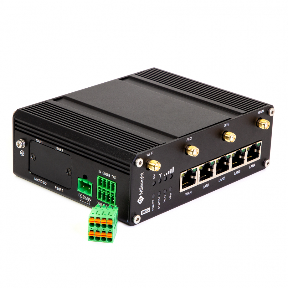 Milesight 4G Industrial Router UR35 Pro WiFi4 GPS PoE