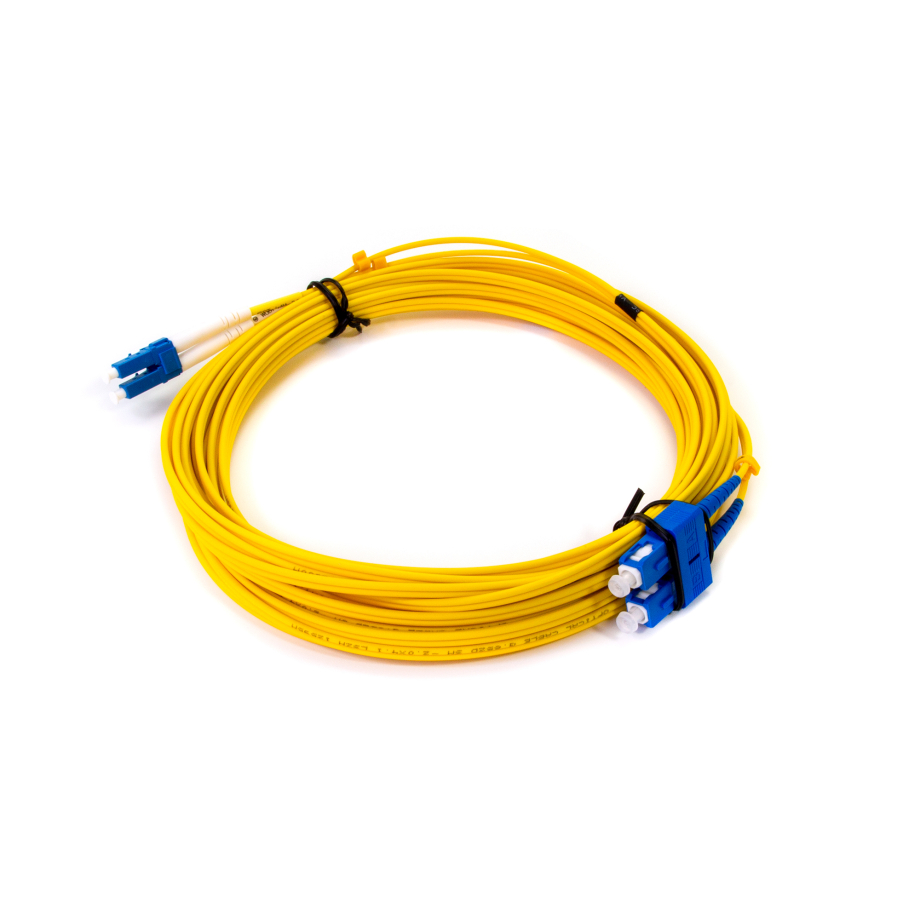 Komutācijas kabelis LC-SC 10m/2mm Duplex SM
