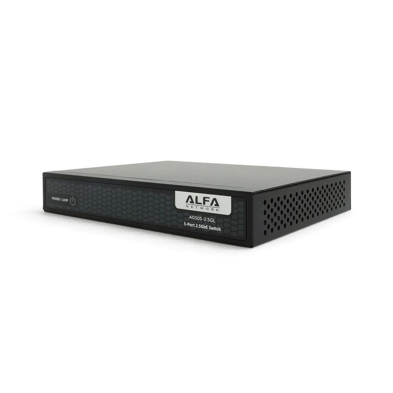 Alfa 5-portu Ethernet komutators 2.5 Gbps
