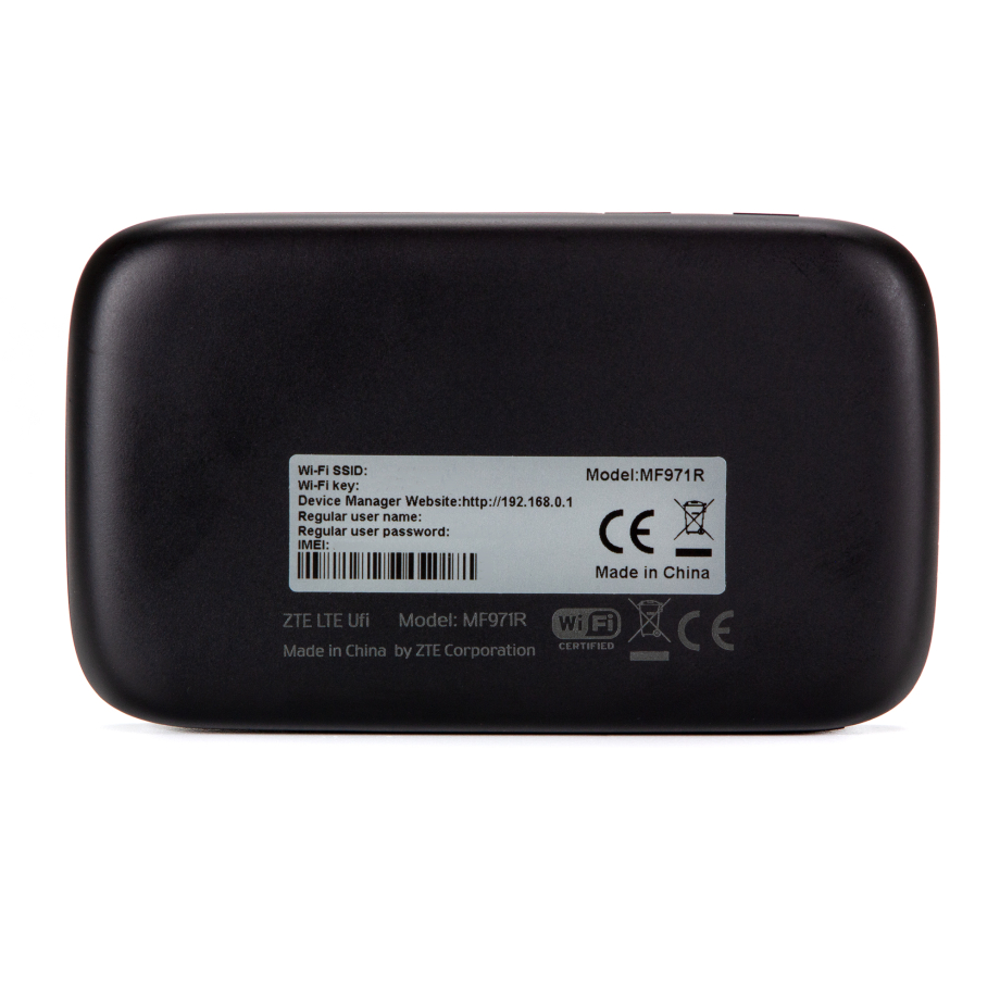 ZTE MF971R LTE6 Mobile WiFi melns