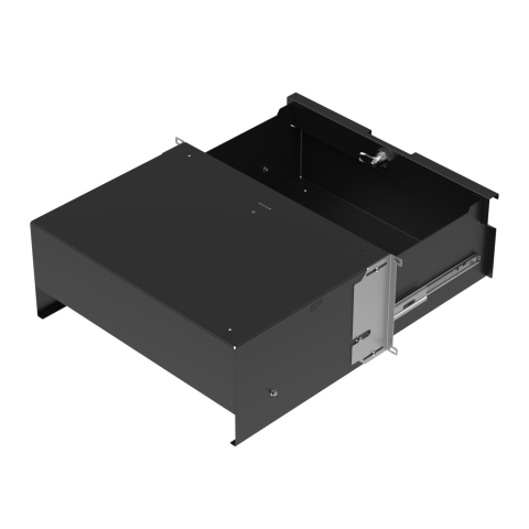 Komutācijas skapja atvilktne 19" 4U, 320mm, melna
