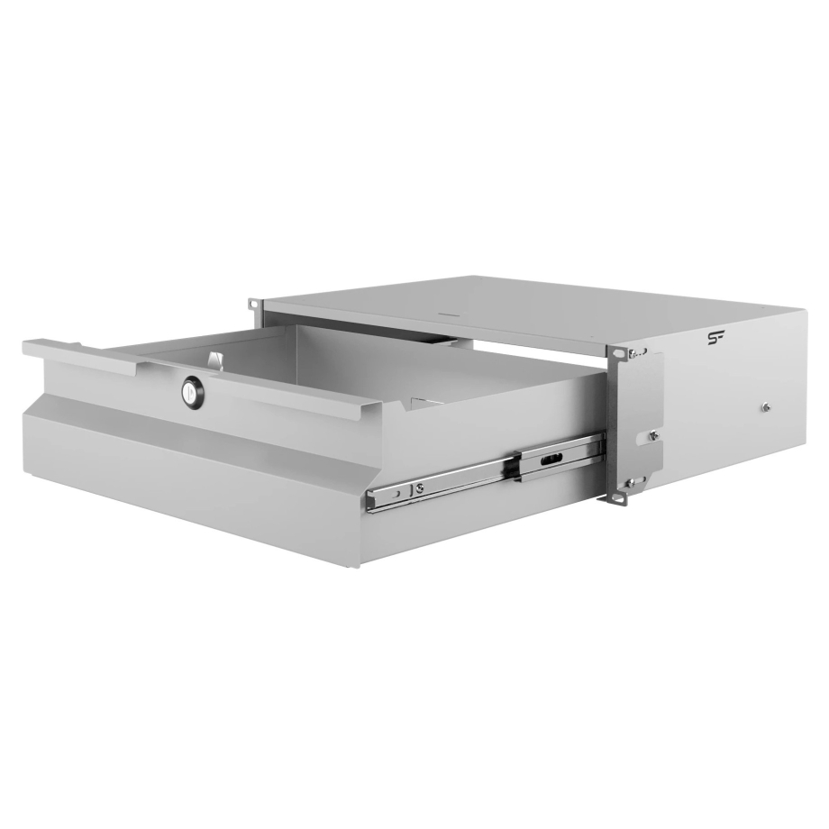 Komutācijas skapja atvilktne 19" 3U, 320mm, pelēka