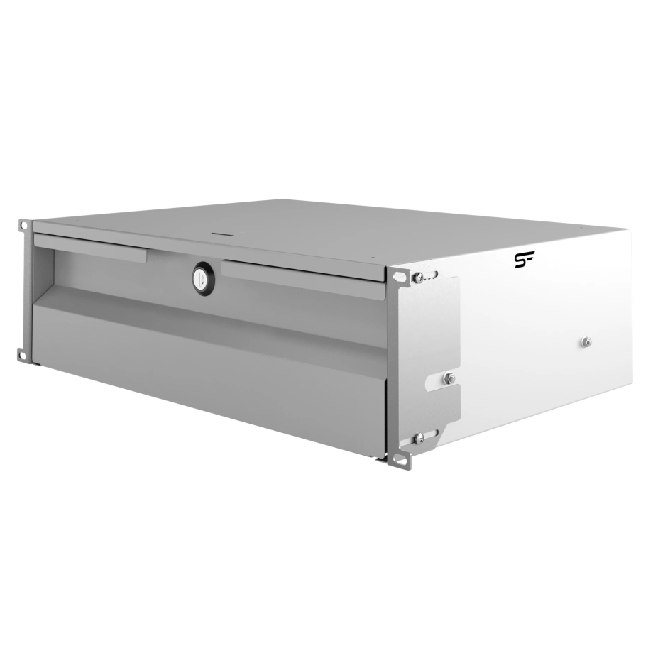 Komutācijas skapja atvilktne 19" 3U, 320mm, pelēka