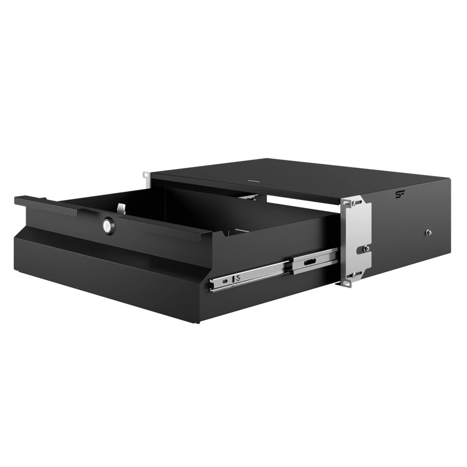 Komutācijas skapja atvilktne  19" 3U, 320mm, melna