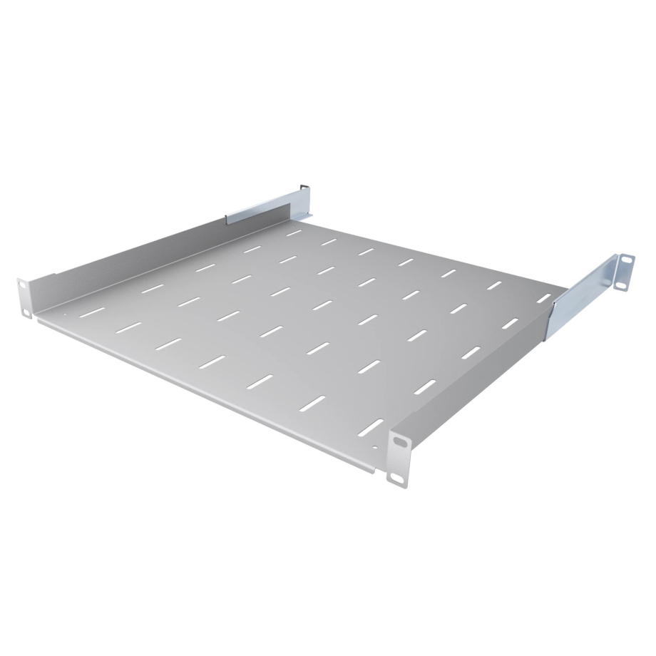 Komutācijas skapja plaukts 19" 1U, 450mm, pelēks