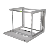 Komutācijas skapis Pro 19" 9U, 450mm, stikla durvis, pelēks