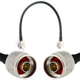 N Male / N Male 30cm koaksiālais kabelis — HF240 (LMR240 ekvivalents)