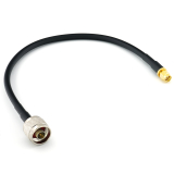 SMA Male / N Male 30cm koaksiālais kabelis — HF240 (LMR240 ekvivalents)