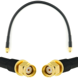 RP-SMA Male / RP-SMA Male 30cm koaksiālais kabelis — HF240 (LMR240 ekvivalents)