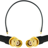 RP-SMA Male / RP-SMA Male 50cm koaksiālais kabelis — HF240 (LMR240 ekvivalents)