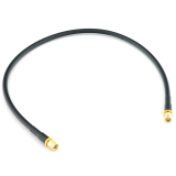 RP-SMA Male / RP-SMA Male 50cm koaksiālais kabelis — HF240 (LMR240 ekvivalents)