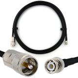 BNC Male / PL259 1m UHF koaksiālais kabelis — HF240 (LMR240 ekvivalents)