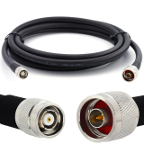 N Male / RP-TNC Male 25m koaksiālais kabelis — elastīgs HF-400-UF (ekvivalents LMR400 UF UltraFlex)