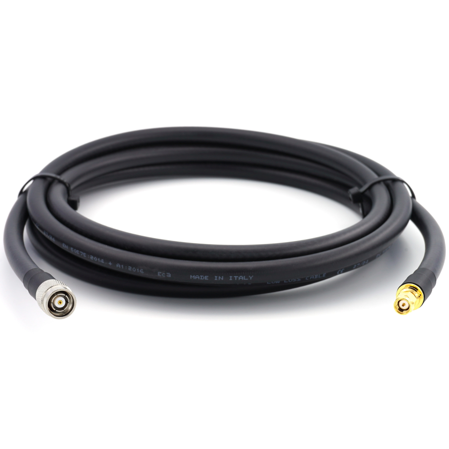 SMA Male / RP-TNC Male 20m koaksiālais kabelis — elastīgs HF-400-UF (ekvivalents LMR400 UF UltraFlex)