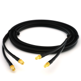 SMA Male / SMA Female 2m dubultais koaksiālais kabelis - HF240 (LMR240 ekvivalents)