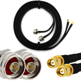 SMA Male Hex / N Male Hex 5m dubultais koaksiālais kabelis - HF240 (LMR240 ekvivalents)