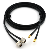 SMA Male Hex / N Male Hex 5m dubultais koaksiālais kabelis - HF240 (LMR240 ekvivalents)