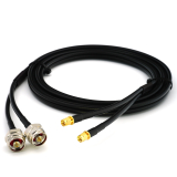 SMA Male Hex / N Male Hex 5m dubultais koaksiālais kabelis - HF240 (LMR240 ekvivalents)