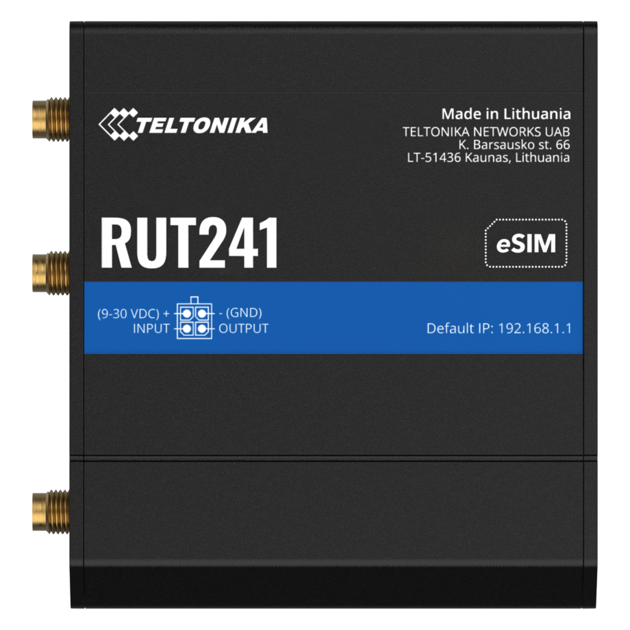 Teltonika RUT241 eSIM 4G industriālais maršrutētājs