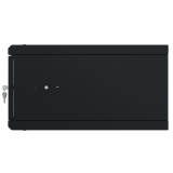 Komutācijas skapis 19" 4U, 450mm, stikla durvis, melns