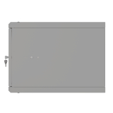 Komutācijas skapis 19" 6U, 450mm, stikla durvis, pelēks