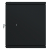 Komutācijas skapis 19" 9U, 450mm, stikla durvis, melns