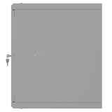 Komutācijas skapis 19" 9U, 450mm, stikla durvis, pelēks