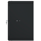 Komutācijas skapis 10" 6U, 300mm, stikla durvis, melns