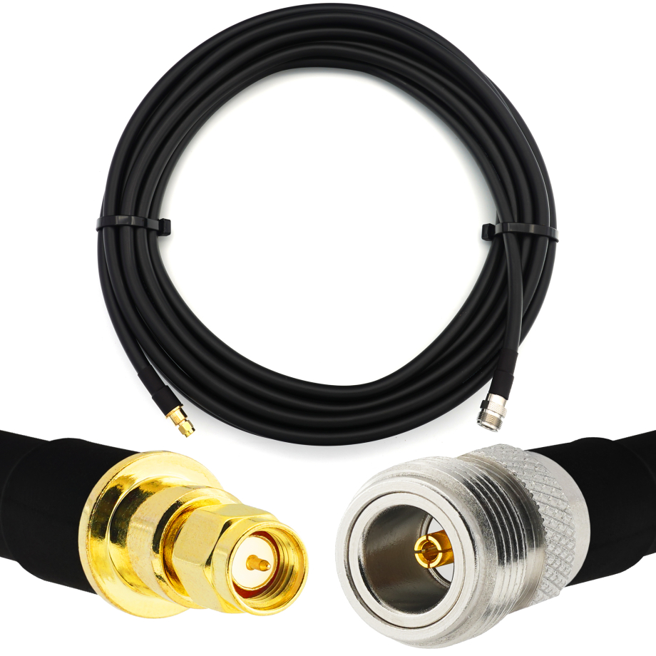 SMA Male / N Female 20m elastīgs koaksiālais kabelis —  ekvivalents LMR400 UF UltraFlex