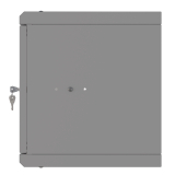 Komutācijas skapis 10" 6U, 300mm, stikla durvis, pelēks