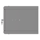 Komutācijas skapis 10" 4U, 300mm, stikla durvis, pelēks