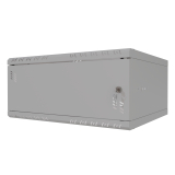 Komutācijas skapis 19" 4U, 450mm, metāla durvis, pelēks