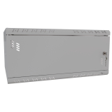 Komutācijas skapis 19" 4U, 450mm, metāla durvis, pelēks