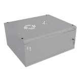 Komutācijas skapis 19" 4U, 450mm, metāla durvis, pelēks