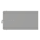 Komutācijas skapis 19" 4U, 450mm, metāla durvis, pelēks
