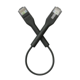 Broadbe plānais Patch kabelis 5G melns 0.1m