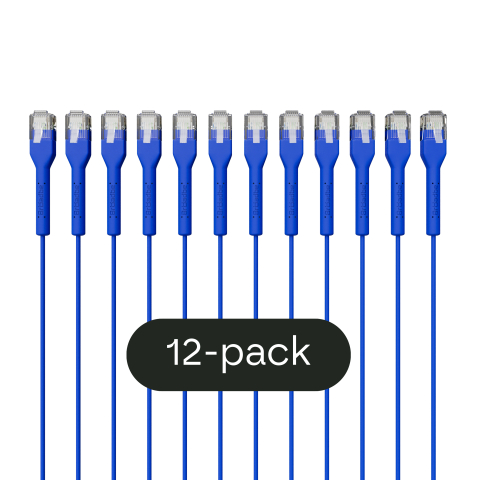 Broadbe plānais Patch kabelis 5G zils 0.3m 12 gab.