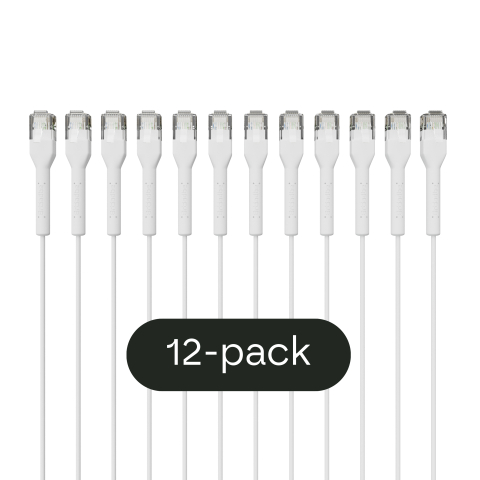 Broadbe plānais Patch kabelis 5G balts 1m 12 gab.